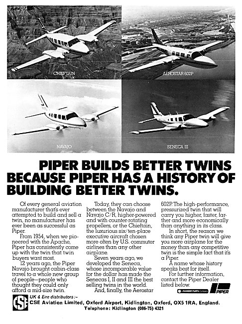 Piper Twins 1982                                                 