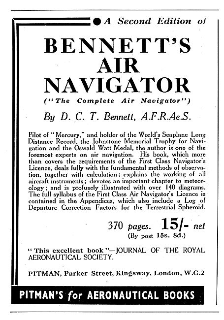 Bennets Air Navigator By D C T Bennett                           