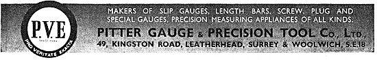 Pitter Gauge. Slip Gauges,Length Bars & Measuring Appliances     