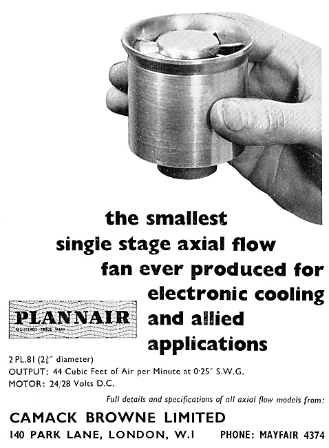 Plannair Axial Flow Electronics Cooling Fans                     