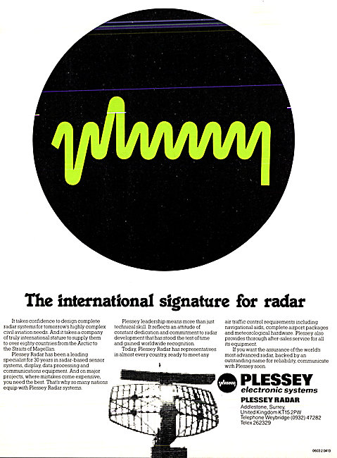 Plessey ATC Radar Systems 1980                                   
