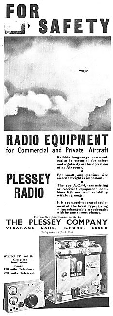 Plessey Radio Equipment For Aircraft                             