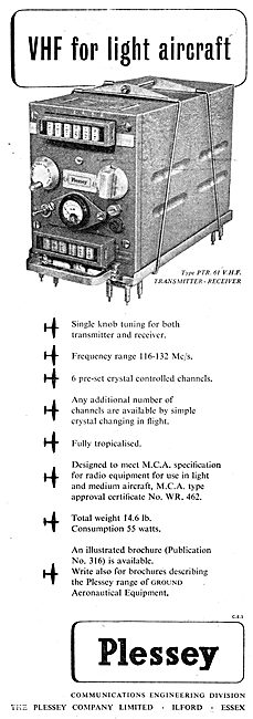 Plessey PTR 61 VHF Transmitter Receiver 1950                     