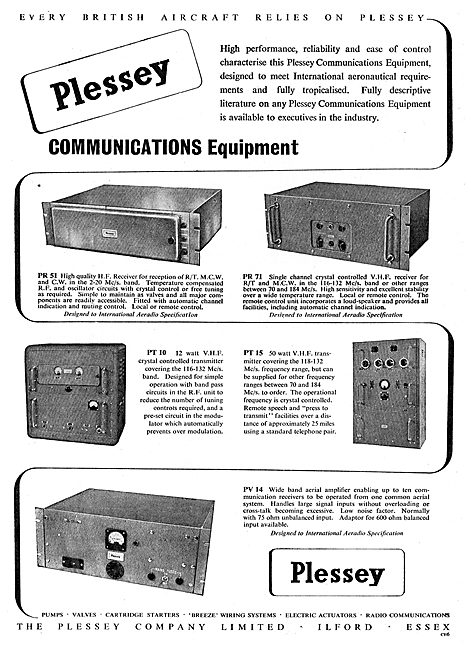 Plessey Aviation Communications Equipment                        