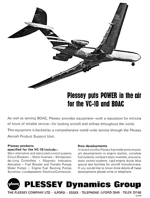 Plessey Dynamics Aircraft Components.                            