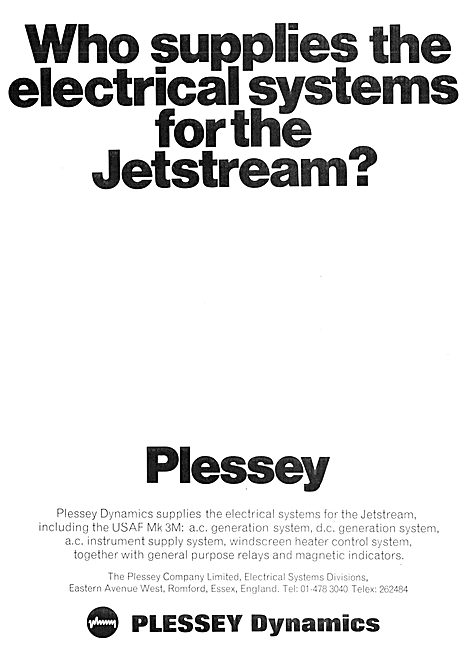 Plessey Dynamics Aircraft Electrical Systems                     