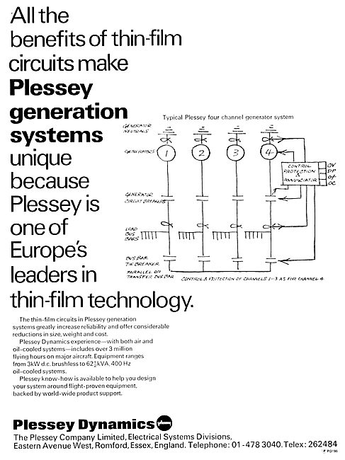 Plessey Dynamics Aircraft Electrical Systems.                    