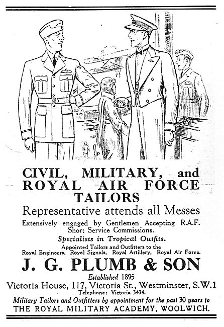 J.G.Plumb: Civil, Military & RAF Tailors                         