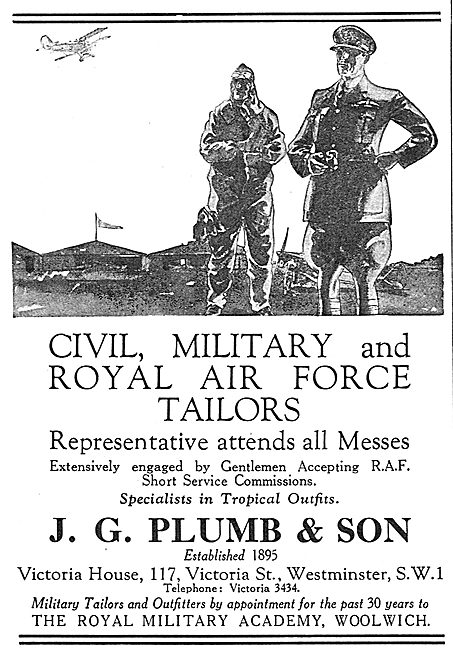 J.G.Plumb: Civil, Military & RAF Tailors                         