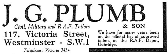 J.G.Plumb: Civil, Military & RAF Tailors                         