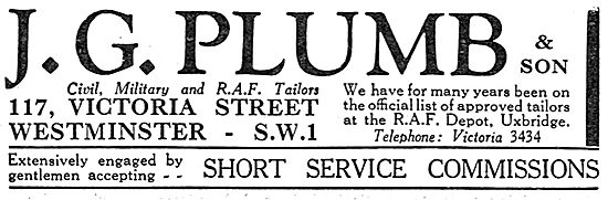 J.G.Plumb: Civil, Military & RAF Tailors                         