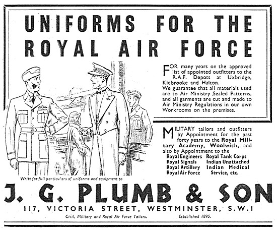 J.G.Plumb RAF Uniforms                                           