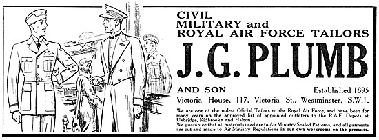 J.G.Plumb: Civil, Military & RAF Tailors                         
