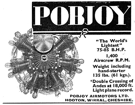 Pobjoy Aero Engine - Double Crossing Of The Andes At 18000 Ft    