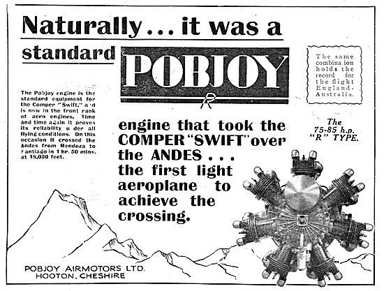 A Pobjoy Aero Engine Took The Comper Swift Over The Andes        