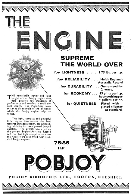 Pobjoy Aero Engine Pobjoy 75/85 HP                               