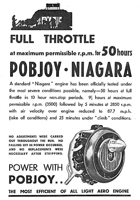 Pobjoy Niagara Aero Engines                                      