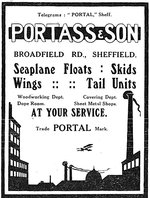 Portass & Son Aeronautical Engineers & Component Manufacturers   