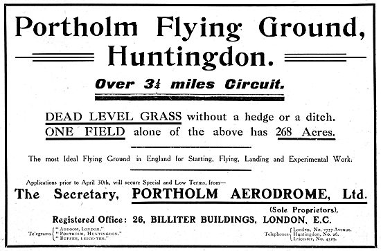 Portholm Aerodrome Huntingdon                                    