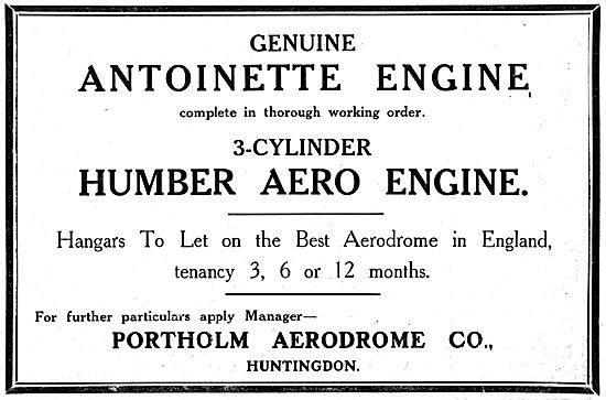 Portholm Aerodrome Huntingdon                                    