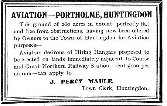 Portholme Landing Ground Huntingdon                              