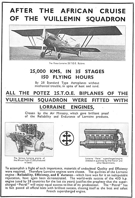 Potez Lorraine 25 TOE Biplane                                    