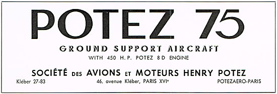 Potez 75 Ground Support Aircraft                                 