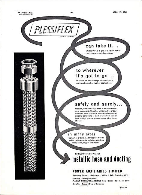 Power Auxiliaries PLESSIFLEX Fireproof Flexible Hoses            