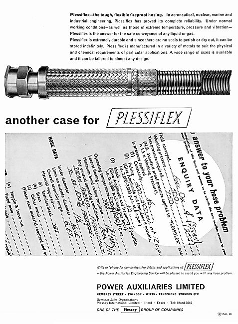 Power Auxiliaries PLESSIFLEX Fireproof Flexible Hoses            