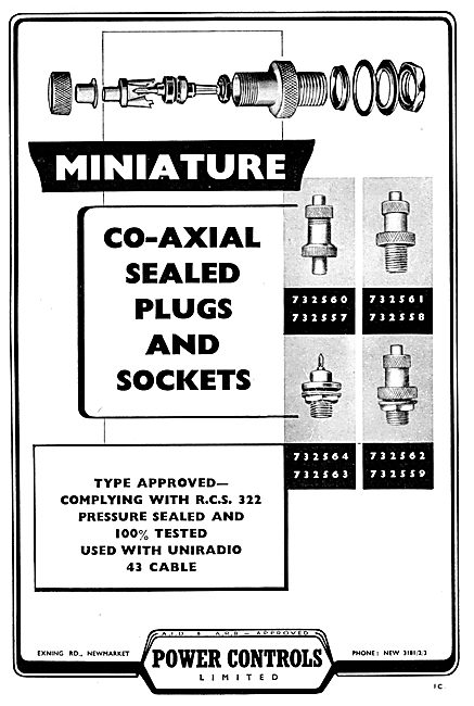 Power Controls. Electrical Components. Co-Axial Plugs & Sockets  