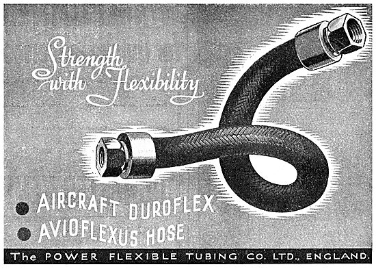 Power Flexible Tubing - PIpes & Hoses. Duroflex Avioflex 1943    