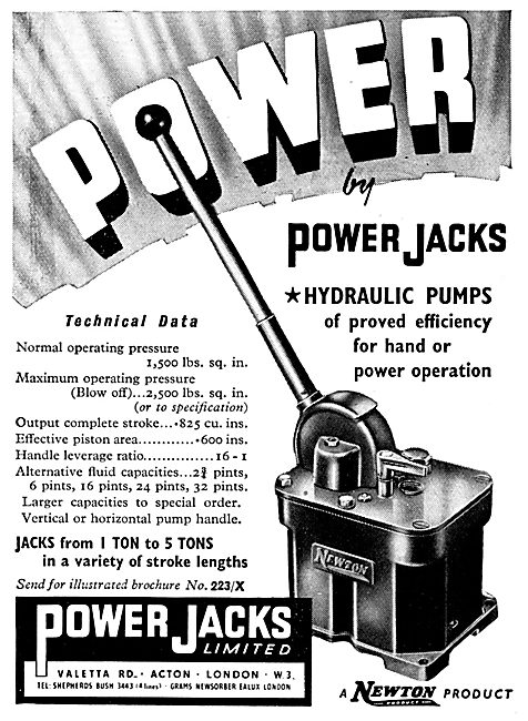 Power Jacks Aircraft Servicing & Ground Equipment. Newton        