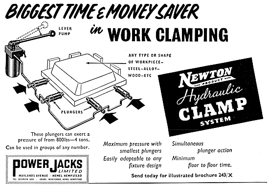 Power Jacks Newton Hydraulic Clamp System                        