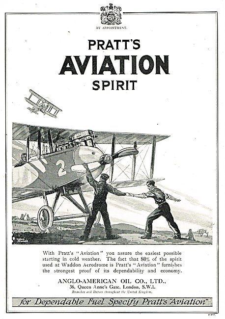 Pratts Aviation Spirit Used At Waddon Aerodrome                  
