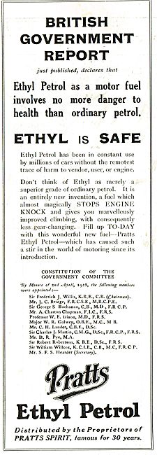 Pratts Aviation Spirit - Ethyl: British Government Report.       