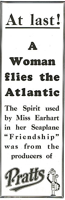 Pratts Aviation Spirit - At Last! A Woman Flies The Atlantic.    