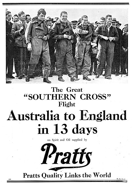 Pratts Aviation Spirit & Oils 1929                               