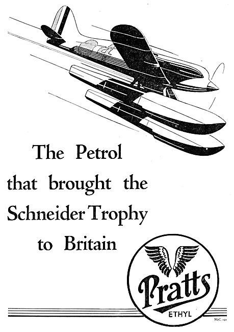 Pratts Ethyl Aircraft Fuel 1929                                  