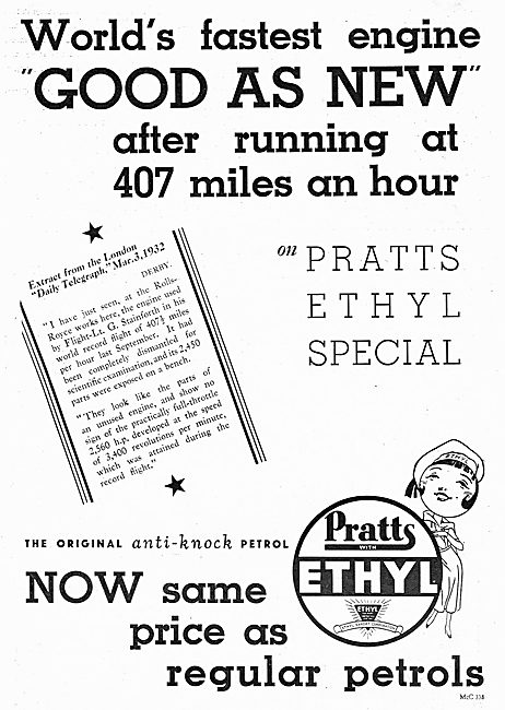 Pratts Aviation Spirit Used In World's Fastest Engine!           