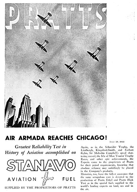 Air Armada Recahes Chicago Using Stanavo Pratts Fuel             