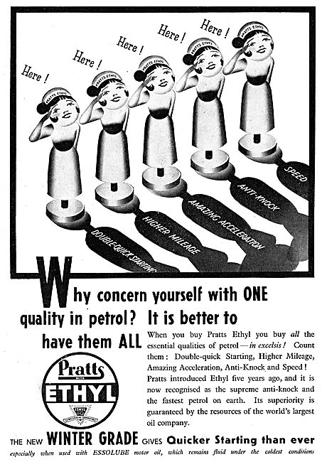 Pratts Ethyl Petrol Aviation Spirit 1933                         
