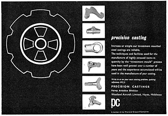 Precision Castings Ltd. Hayes - Fairey Aviation Division         