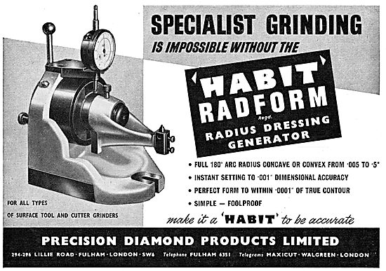 Precision Diamond : Machine Tools. Radform Radius Generator      