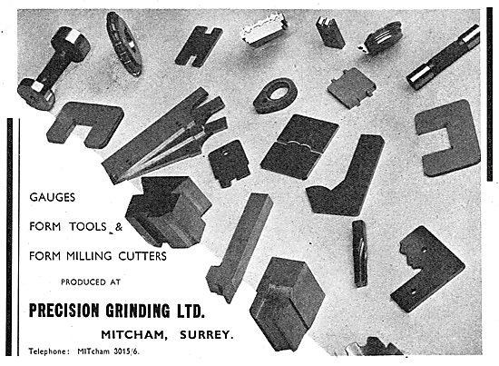 Precision Grinding Ltd. Mitcham 1939                             