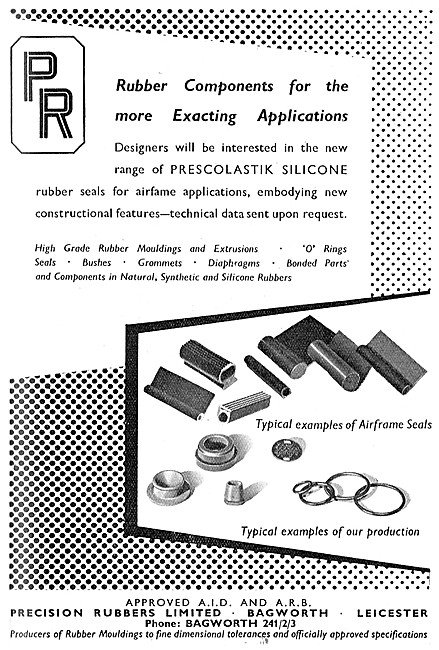 Precision Rubbers - Rubber Products. PRESCOLASTIK Silicone Seals 