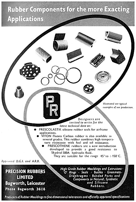 Precision Rubbers. PRESCOLASTIK - VITON - PRESCOTHENE            