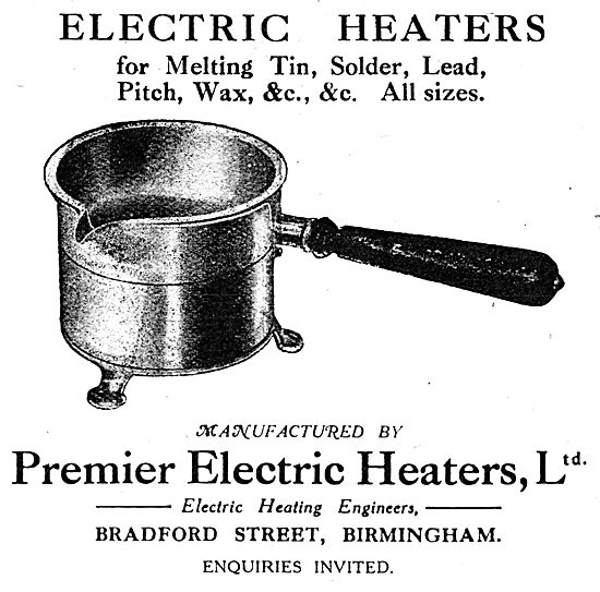 Premier Electric: Electrically Heated Glue Pots For Aircraft Work