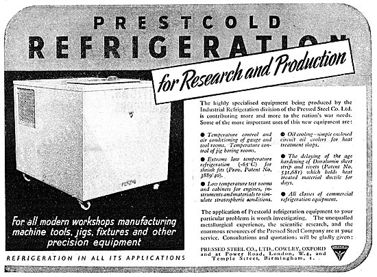 Pressed Steel : Prestcold Industrial Refigeration 1943           
