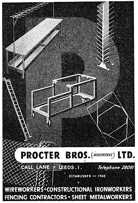 Procter Brothers. Leeds. Wireworkers, Ironworkers & Sheet Metal  