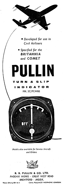 Pullin Flight Instruments. Pullin Turn & Slip Indicator          